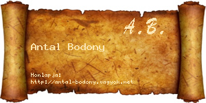 Antal Bodony névjegykártya